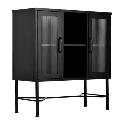 Black Metal 2 Door Accent Cabinet, View more