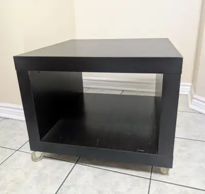 IKEA LACK Wooden Square Side Table with Roller Dark Brow, View more
