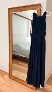 Small Floor Length Navy Blue Dress & Shawl