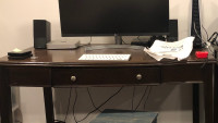 Mahogany desk with sliding lawyer drawer
