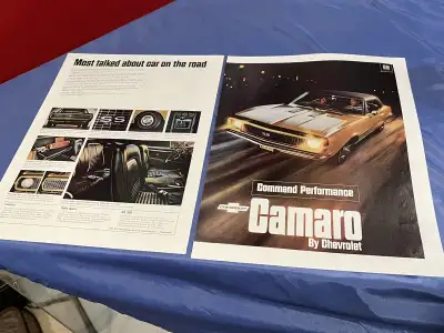 1967 Chevrolet Camaro SS Rally Sport Original 2 Page Ad, View more