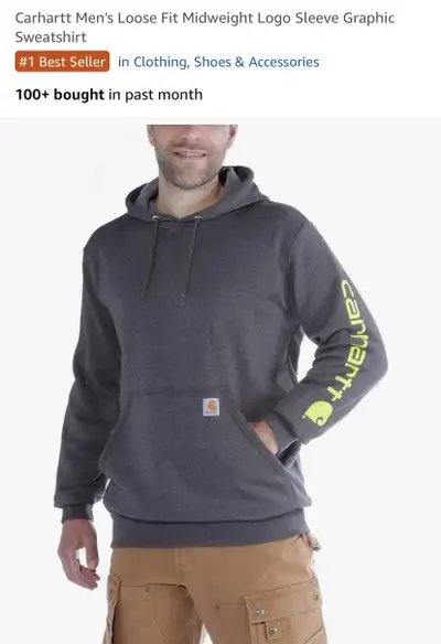 New Carhartt Men's Logo Sleeve Graphic Sweats, View more