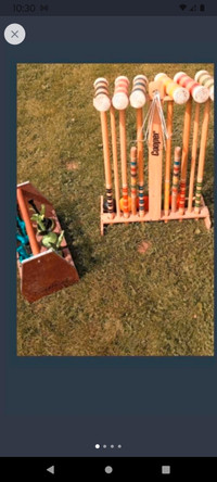 Croquet set and lawn darts
