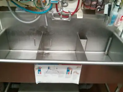 Commercial Three (3) Compartment Stainless Steel Sink, View more