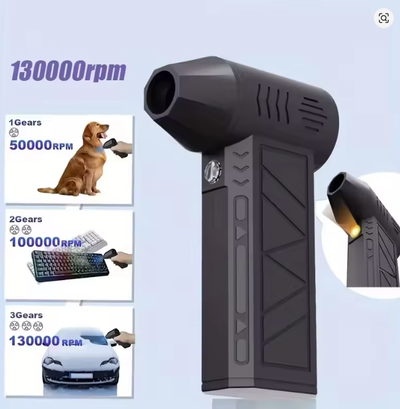 Turbo Jet Fan Electric Air Duster Adjustable wind speed Turbo Blower Rechargeable with Light Car Cle...