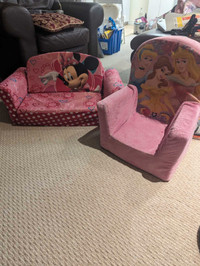 Minnie mouse 2-in-1 flip open sofa and princess chair