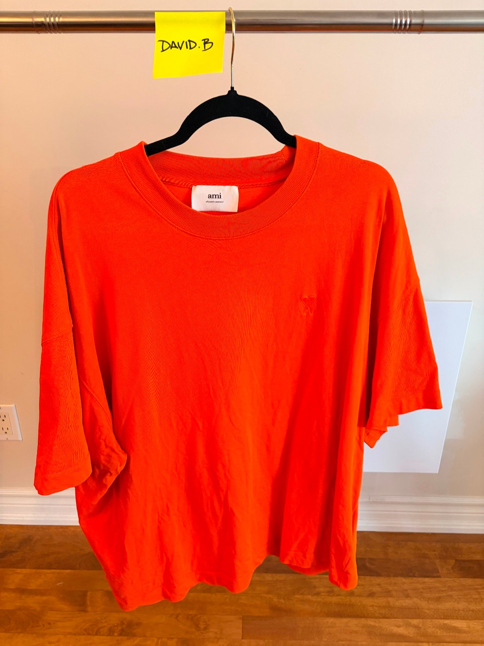 AMI, Ami Paris boxy t-shirt sz XXL in Orange