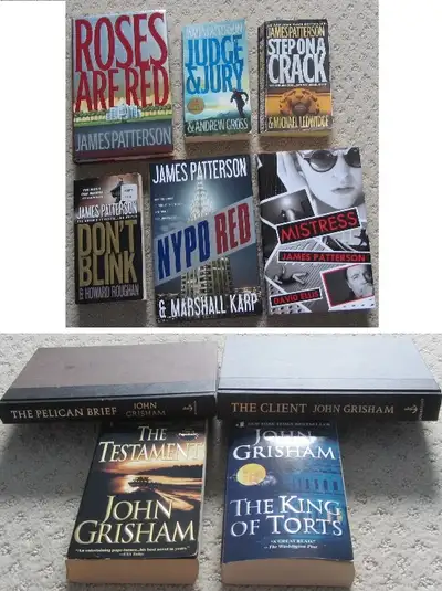James Patterson or John Grisham Books, View more