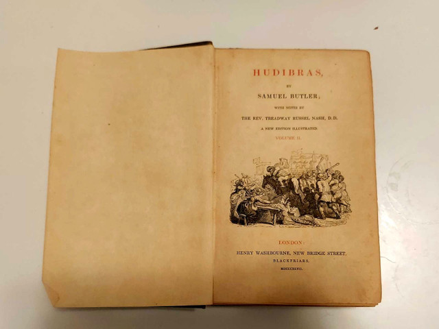 1847 Hudibras by Samuel Butler - 2 Volumes book set in Comics & Graphic Novels in Mississauga / Peel Region - Image 4