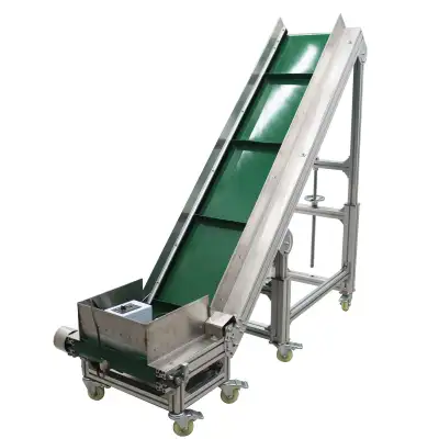 110V Industrial Transport PVC Belt Climbing Conveyor 230351, View more