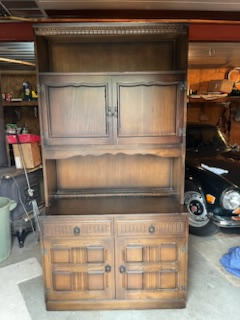 Vintage Wooden Stereo Record Cabinet with built-in vinyl storage, View more