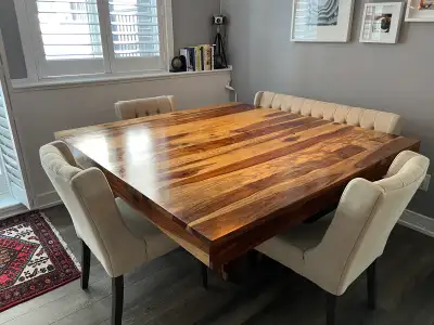 Beautiful, solid wood dining table and chairs, View more