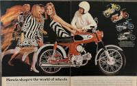 1967 Honda 50-500CC Motorcycles XLarge Original Ad