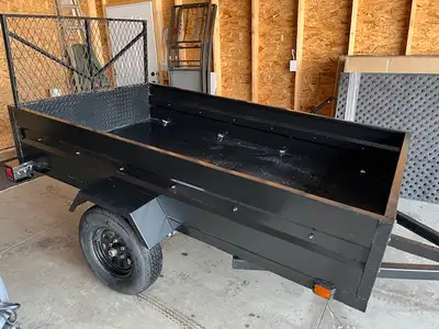 New 2023 Warrior 5 x 8 Box Utility Trailer. Purchased new in April 2025 from Recreational Powersport...