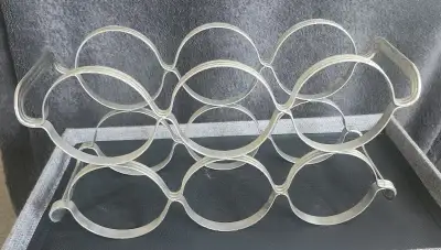 Like New Silver Metal Wine Rack, View more
