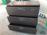 Used 3-drawer metal filing cabinet