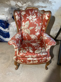 Antique wing chair