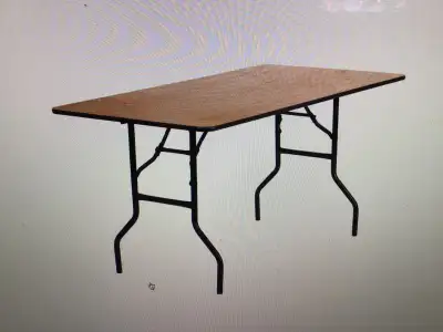 30''x60'' Rectangular Wood Folding Banquet Table,Clear Coateted, View more