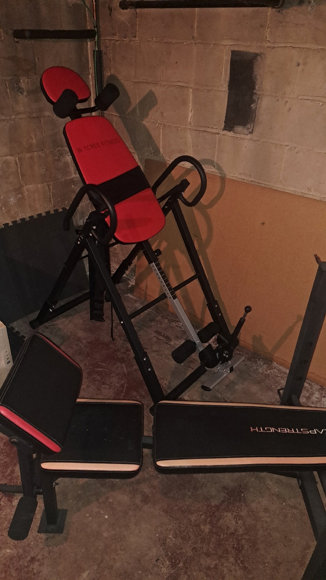 Inversion Table and Weight Bench in Exercise Equipment in Windsor Region