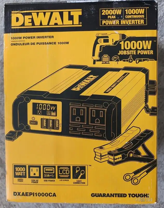 DEWALT DXAEPI1000 Power Inverter 1000W Car Converter LCD Display in General Electronics in City of Toronto - Image 8