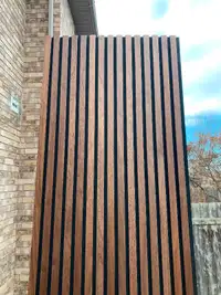 Walnut Acoustic Wood Slat Panel - Triple-Sided Real Wood Veneer