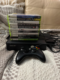 Xbox 360 Slim W/Controller & Games