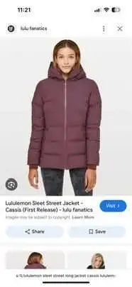 lululemon street sleet women's winter jacket in Women's - Tops & Outerwear in Calgary - Image 2