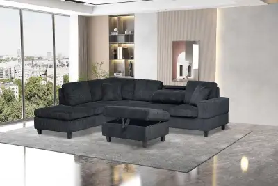 New Sectional Sofa - Free Delivery & Check Before Pay, View more