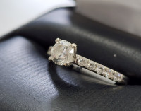 1.969g 14K White Gold Ring w/.50ct Solitaire Round Cut Diamond