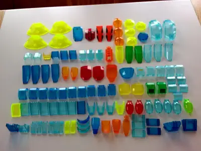 Lego, selection of translucent windscreen parts, View more