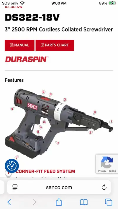 ($650value) BNIB 18v Senco Duraspin 3” Screwgun , View more