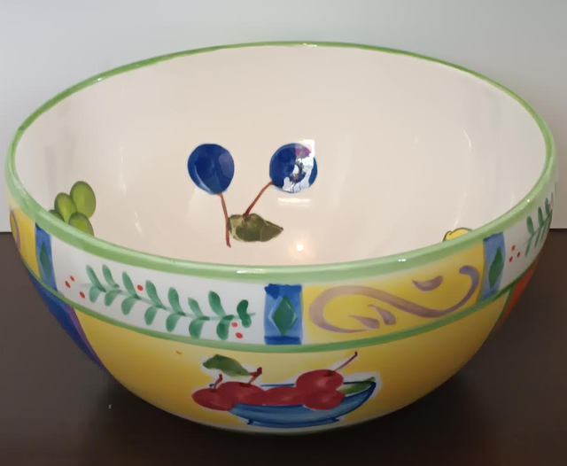 Vintage Cardinal large ceramic fruit bowl salad popcorn mixing