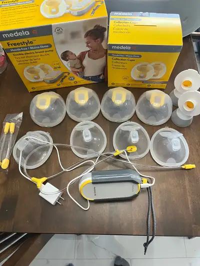 Used for about 2 months on and off. Works great. Includes extra set of collection cups and standard...