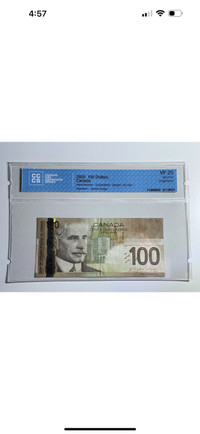 2003 RADAR BANQUE DU CANADA $100 BANK NOTE