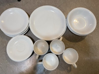 White Dinnerware (price firm, pick up only)