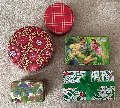 Five Festive Tins-All New-$5 For 5, View more