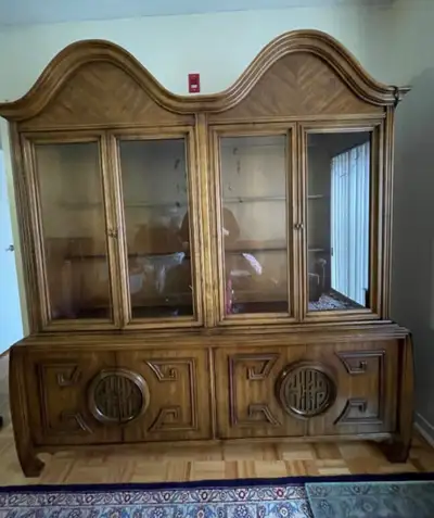 Vintage Wooden Hutch / Display Cabinet, View more