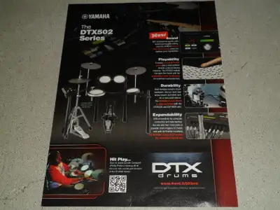 2014 Print Ad of Yamaha DTX562 DTX502 Electronic Drums with Gord, View more