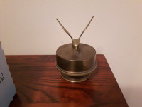 VINTAGE SOLID BRASS EAGLE MUSIC BOX. EAGLE MUSIC STATUE