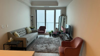Furnished TREE- Bedr., 4-washr. Condo+parking, at Highw7 and 404