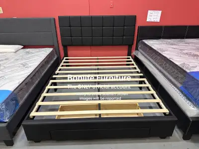 queen bed frame with drawer, View more