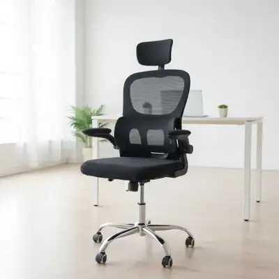 High-Back Mesh Office Chair, Heavy Duty Metal Base, View more