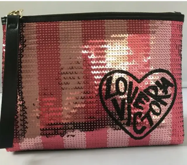 Victoria's Secret Love Red & PinkSequins Cosmetic Bag  (NWOT) in Women's - Bags & Wallets in Oakville / Halton Region - Image 3