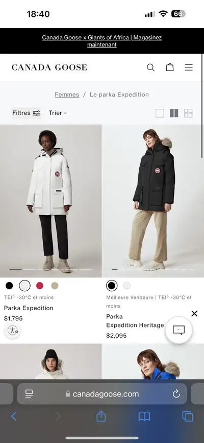 manteau canada goose expedition, View more