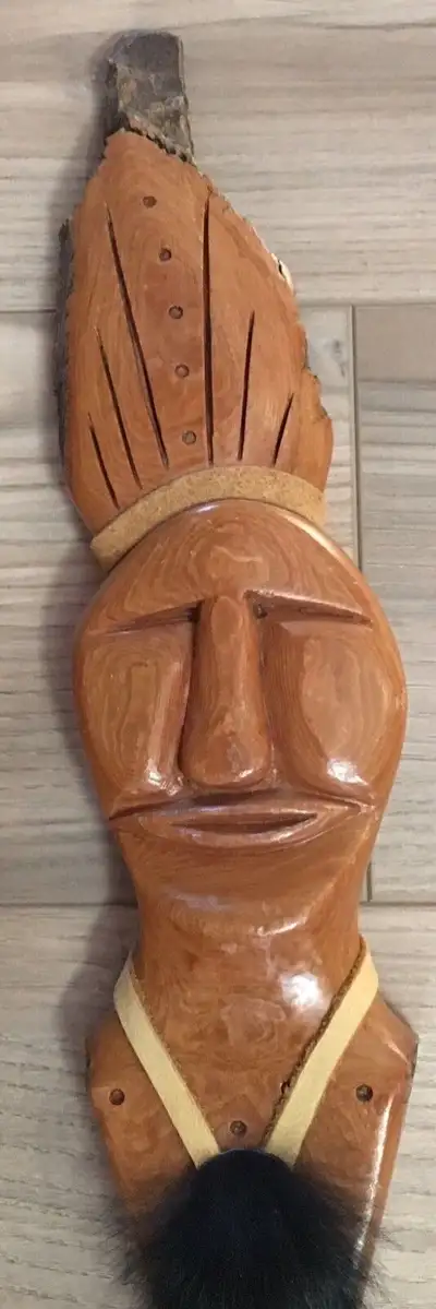 Wood Carved Bark Medicine Doll, View more