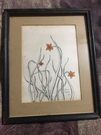 Pen and ink flowers 1983