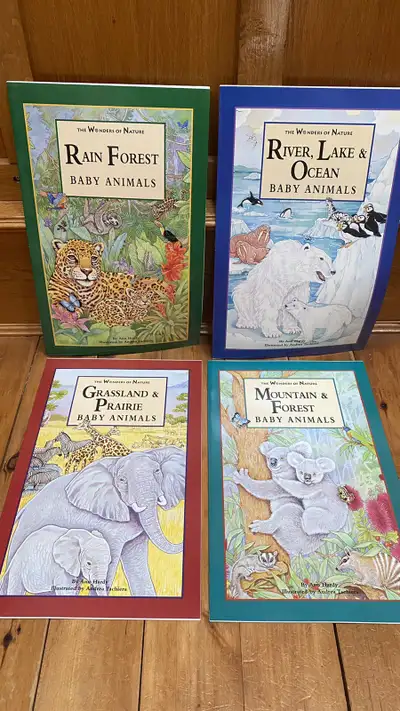 4 GIANT 17” x 11” Wonders of Nature Baby Animals books, View more