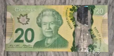 Billet radar 3 chiffres de 20$ 2012 Circulé 2942492 Radar note, View more