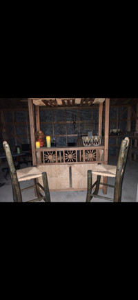 Tiki Bar with 6 stools