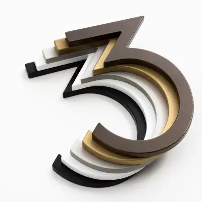 Metal house numbers crafted in Kelowna, BC from 3/8" solid aluminum. These are the highest quality m...